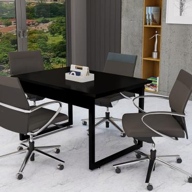 Imagem de Mesa Escrivaninha Para Escritório Estilo Industrial 120x80 Pés de Ferro e Tampo Mdf