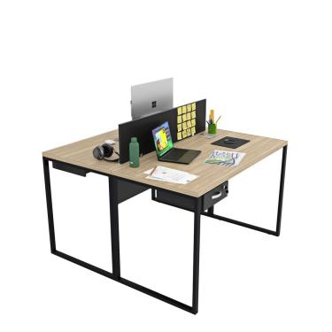 Imagem de Estação De Trabalho Mesa Plataforma 2 Lugares Com Gaveta Escritório Netmobil