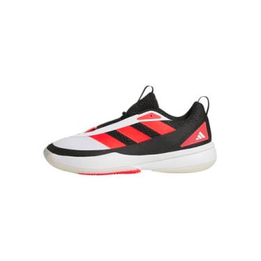 Imagem de adidas Tênis de basquete unissex para adultos, Preto/vermelho lúcido/branco, 37 BR