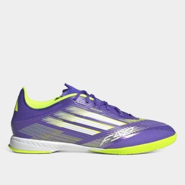 Imagem de Chuteira Futsal Adidas F50 League Unissex, Roxo, 41