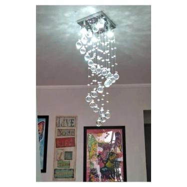 Imagem de Lustre de cristal legítimo para sala,20x20 cm com até 70 cm altura. - 