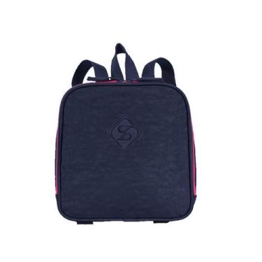 Imagem de Lancheira Grande Sestini Lunch Crinkle Azul Neon