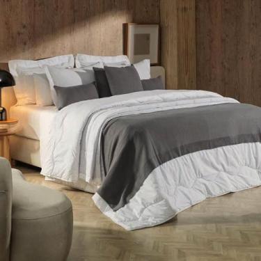 Imagem de Almofada Tricô 45cm x 45cm Altenburg Domus Cinza Aço