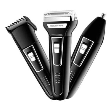 Imagem de Barbeador e cortador de cabelo 3 em 1 Kemei KM6776 Bivolt