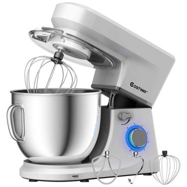 Imagem de Batedeira COSTWAY 6 Velocidades 7 Litros 660W Prata 110V