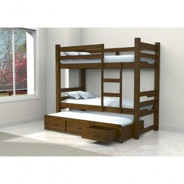 Imagem de Treliche Solteiro Madeira Maciça Com 3 Gavetas Berlim