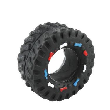 Imagem de Brinquedo Mordedor Pneu Borracha para Cachorro Pet+ 7cm com Som XV2865