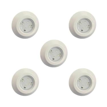 Imagem de Kit 5 Luminária Led Para Piscinas RGB ABS 9w Até 12m2 - Total Lazer