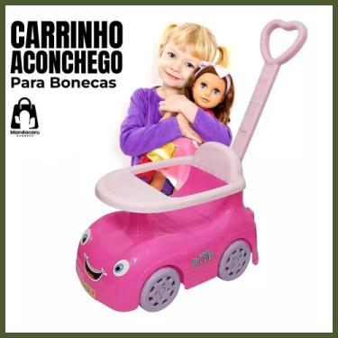 Imagem de Carrinho Aconchego Bonecas Brinquedo Infantil F Conta - Bs Toys