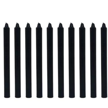 Imagem de VELAS OLIVEIRA, Velas Palito Branca/Colorida Por Kilo 32 Velas - 18cm Parafina Pura (Preto)