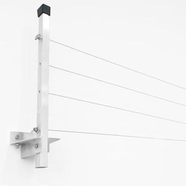 Imagem de Varal Alumínio Reforçado Retrátil De Parede Para Roupas Suporta Até 80kg(Alumínio Natural)