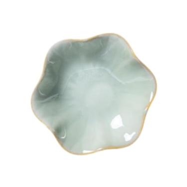 Imagem de Colaxi Porta-colheres em formato de flor, porta-colheres, descanso de colher, bandeja para talheres de cozinha, bandeja para pratos de joias, chaveiro, Branco Verde