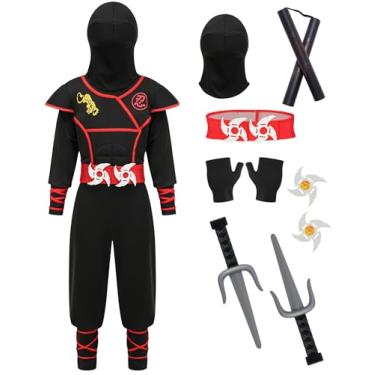 Imagem de GZ-LAOPAITOU Fantasias Ninja Infantis Para Meninos, Traje De Luxo, Fantasia Festa Halloween, Cosplay, Com Acessórios