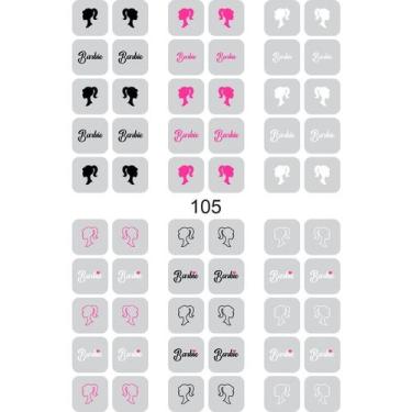 Imagem de 60 Adesivos de Unha 3d BARBIE COD S 5 - Paty Adesivos