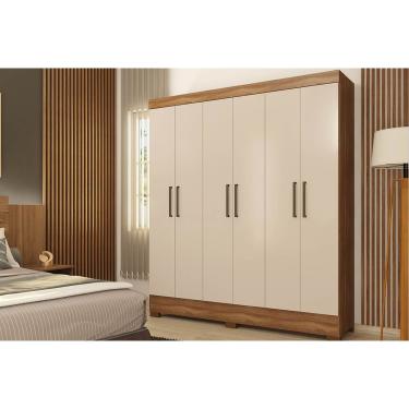 Imagem de Guarda Roupa Casal 6 Portas e 2 Gavetas Verso Amendola/Off White - Demóbile