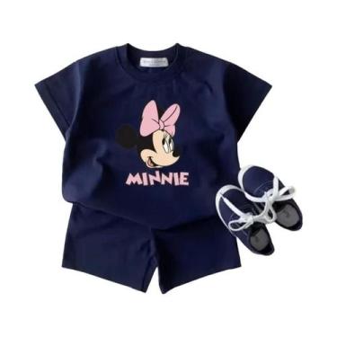 Imagem de Conjunto De Camiseta E Shorts De Algodão Para Bebês Meninas Da Disney 