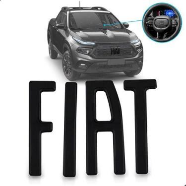 Imagem de Kit Logo Grade Dianteira e Volante Para Fiat Toro 2022 2023 - MARÇON