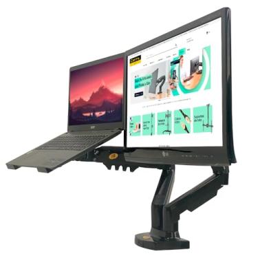 Imagem de Kit Suporte Articulado Monitor e Notebook Pistão F160 NB + Bandeja Apoio NBH-1