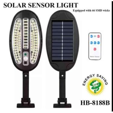 Imagem de Luminária Solar Externa Poste Rua Parede Sensor Automático Economia De