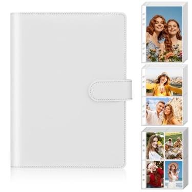 Imagem de Antner A5 Kpop Photocard Binder Álbum de colecionador de cartões com 6 anéis com 40 capas de cartão, suporte de cartão de foto de couro PU com protetores de fotos de vários tamanhos para organizar
