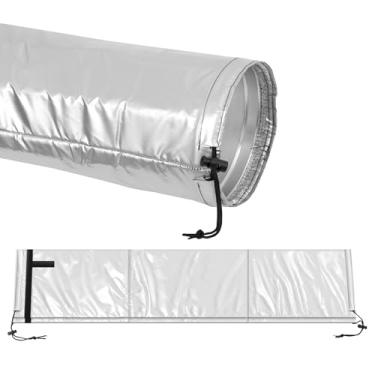 Imagem de Capa de mangueira de ar condicionado portátil, manga de isolamento de mangueira de ar condicionado, fácil instalação, mangueiras de exaustão CA portáteis envoltório de cobertura isolada de tubo leve