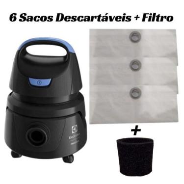 Imagem de Sacos Aspirador de Pó Electrolux tipo Hidrolux Awd01 com 6UN e 1 Filtr