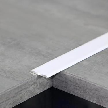 Imagem de Perfil De Transição Laminado De Liga De Alumínio Robusto E Faixa De Cobertura - Tiras De Transição De Rodapé De 3x90 Cm Para Soluções De Piso Sem Costura, White, W:15MM