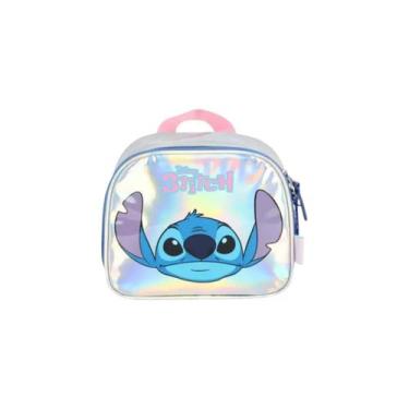 Imagem de Lancheira Térmica Stitch Prata Holográfica Lançamento - Luxcel