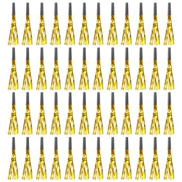 Imagem de Gold New Years Noise Makers 48 PCS Glitter NYE Party Blowers Blowouts New Years Eve Games Favors Supplies Birthday Pep Rally for Adult Prank Graduation Sporting Events Horns Noisemakers Accessories