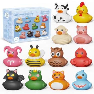 Imagem de Brinquedos de banho Rubber Ducks Graarain, 12 unidades para crianças m