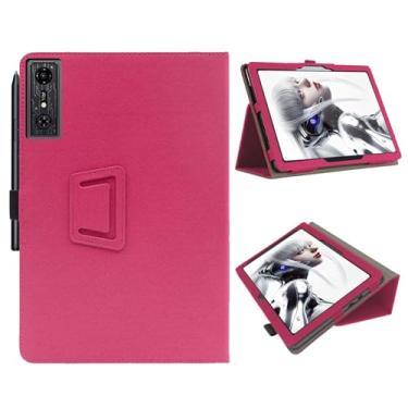 Imagem de Capa para tablet gamer RedMAGIC Nova de 10,9 polegadas, ângulos de visualização múltipla, capa fina e leve para tablet gamer ZTE Nubia RedMAGIC Nova com alça de mão e suporte de lápis, rosa