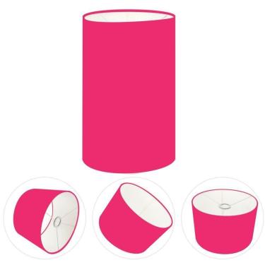 Imagem de Cúpula Abajur E Luminária Cilíndrica Vivare Cp-7002 ø13x30cm - Bocal Nacional Rosa-pink