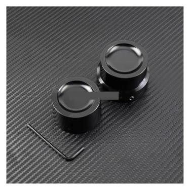 Imagem de BYYINGSUS Tampa preta da porca do eixo traseiro dianteiro compatível com Sportster XL 883 1200 (traseira sem logotipo)