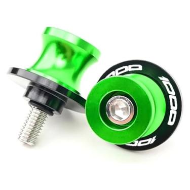 Imagem de BYYINGSUS Parafusos de 8 mm para motocicleta, bobinas de braço oscilante, parafusos de suporte deslizantes compatíveis com Z1000 Z 1000 Z1000SX 2016 2017 2018 2019 2020 (Z1000 Verde)