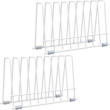 Imagem de JBESUHI Pacote com 2 sacos reutilizáveis para secar - vários organizadores de armazenamento de cozinha para plástico, galão, lanche, sacos de sanduíche, prateleira de livros de mesa, prateleira de