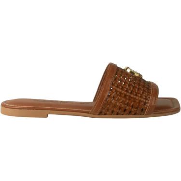 Imagem de Tamanco Feminino Rasteira Casual Dia a Dia Passeio Trabalho com Trama Ultra Conforto Dakota Y9933