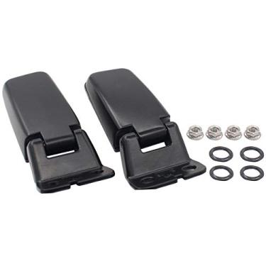 Imagem de NewYall Par de dobradiças de vidro da porta traseira da janela traseira para Infiniti QX56 2004-2011 para Nissan Armada 2005-2015 escotilha do lado esquerdo e do passageiro direito 903207S000