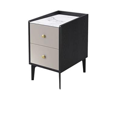 Imagem de AKALNNB Cabeceira de cabeceira ultra estreita, mini armário de armazenamento, mesa de cabeceira, mesa lateral de mármore, ardósia, quarto, armário, mesa de cabeceira