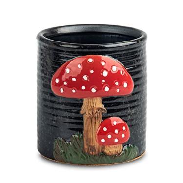 Imagem de dgudgu Mushroom Kitchen Utensil Holder For Countertop Ceramic Utensil Holder For Kitchen Counter Large Cooking Utensil Utensil Crock Holder Spatula Holder Utensil Organizer For Countertop