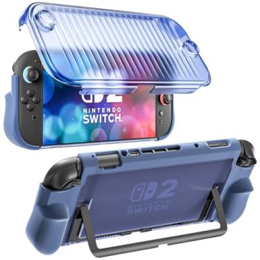 Imagem de Dockable Case for Nintendo Switch 2, Pro Travel Integrated Cover for Switch 2 2025，Foldable Case for Nintendo 2 Joycon (Blue)