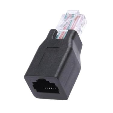 Imagem de KiBcsLic Conector adaptador Ethernet Versátil Alto desempenho Prático Protege Interface de rede de computadores Confiável Profissional, Preto