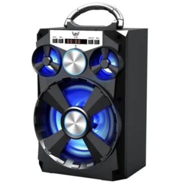 Imagem de Caixa De Som Potente Big Sound | Bluetooth, Rádio FM/AM, USB e Cartão SD | Alto Volume e Portátil | Cor Preta