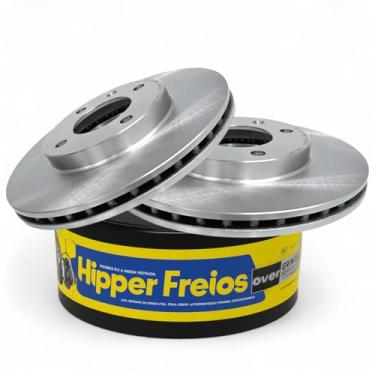 Imagem de Par Discos de Freio Dianteiros Ventilados HF02A Compatível com Gol G2 G3 G4 Parati Saveiro Santana Quantum Voyage Versailles Royale