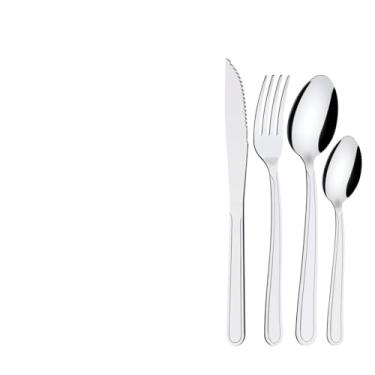 Imagem de Faqueiro Jogo De Talheres 24 Peças Faqueiro Aço Inox Utensílios Cozinha(Búzios 24 peças)