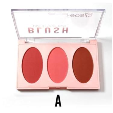 Imagem de Paleta Trio Blush, 3 Cores Versáteis, Alta Pigmentação, Acabamento Aveludado (Paleta A)