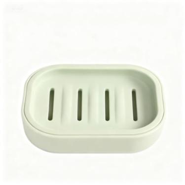 Imagem de Saboneteira de plástico com recipiente de sabão de drenagem para chuveiro, banheiro, pia de cozinha, viagem, limpeza fácil