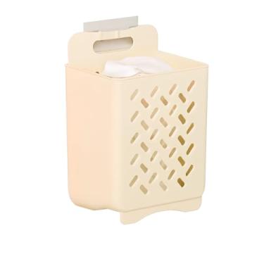 Imagem de Cesto Roupa, Suja Organizador com Rodinhas Brinquedos Dobráveis Multifuncionais Portáteis Dir(45x38x26cm)(CESTO PAREDE (Pequeno))