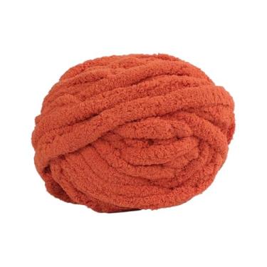 Imagem de predolo Fio de Chenille Grosso, Jumbo, Super Grosso, Grande, 27 Metros de Comprimento, para Tricô à Mão, Gorro, Manta E Crochê para Iniciantes, Tangerina