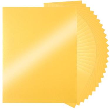 Imagem de 25 folhas de cartolina dourada brilhante 21 x 28 cm cartolina metálica 250 g/m2/41,7 kg papel de impressora artesanal pesado para convites de casamento, cartões comemorativos, impressão UAP18GD025