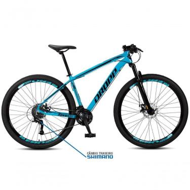 Imagem de Bicicleta Aro 29 Dropp Sw 24 Vel Câmbio Shimano Quadro Alumínio Mtb Azul+preto